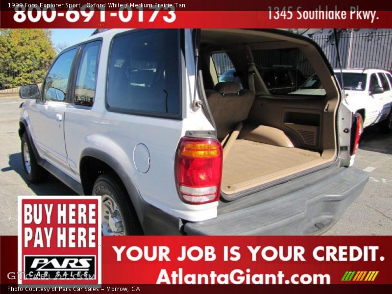 Oxford White / Medium Prairie Tan 1999 Ford Explorer Sport