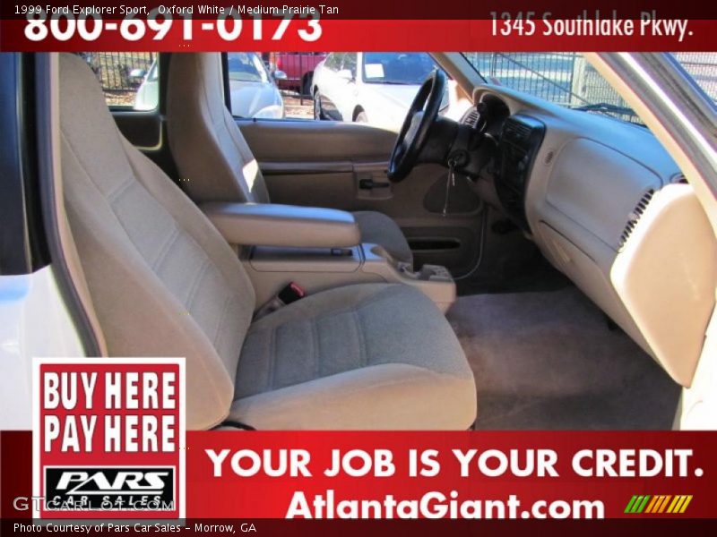 Oxford White / Medium Prairie Tan 1999 Ford Explorer Sport