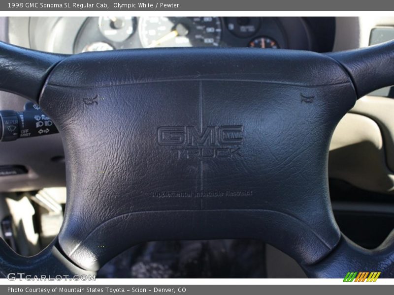 Olympic White / Pewter 1998 GMC Sonoma SL Regular Cab