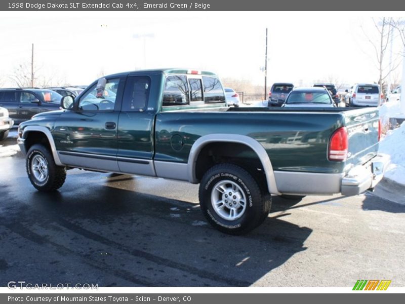 Emerald Green / Beige 1998 Dodge Dakota SLT Extended Cab 4x4