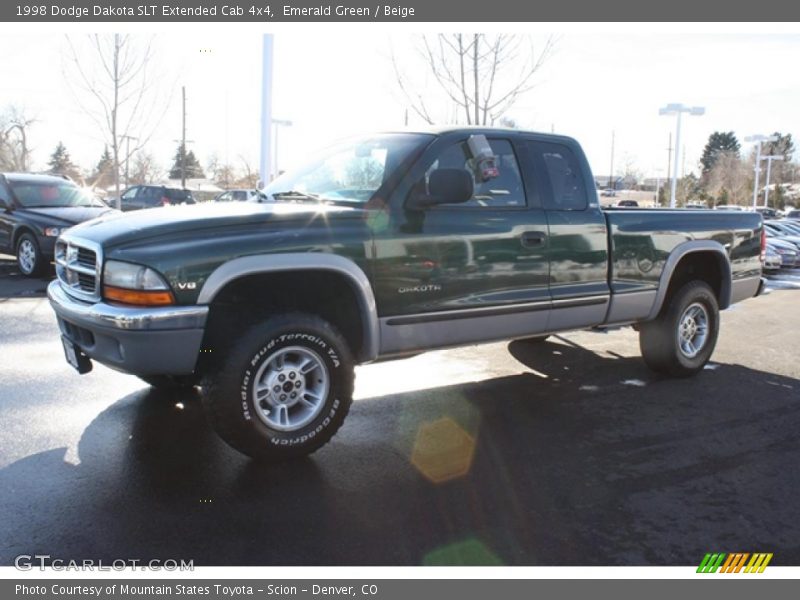 Emerald Green / Beige 1998 Dodge Dakota SLT Extended Cab 4x4