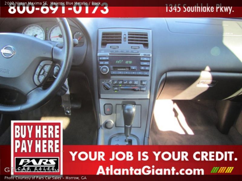 Majestic Blue Metallic / Black 2002 Nissan Maxima SE