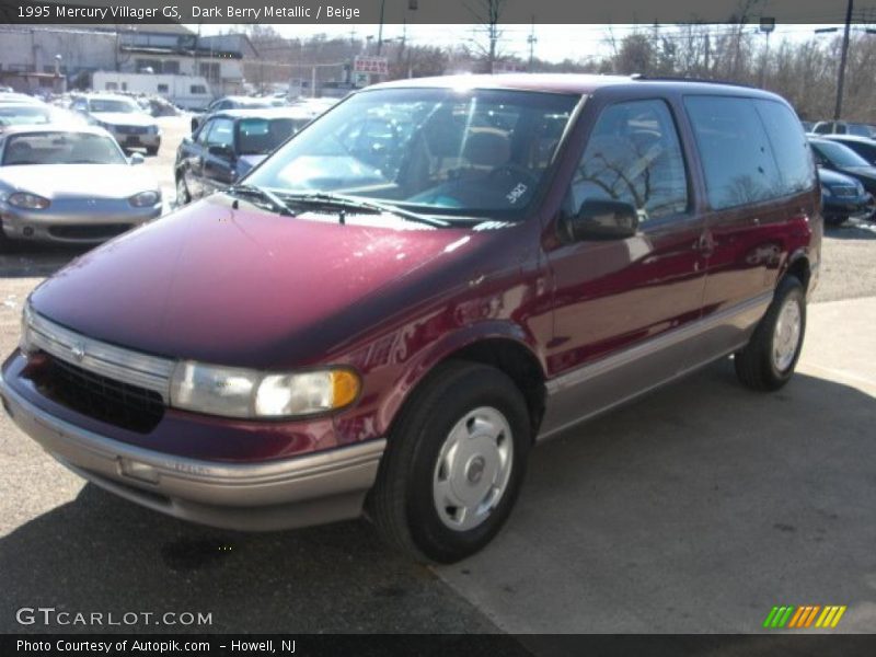Dark Berry Metallic / Beige 1995 Mercury Villager GS