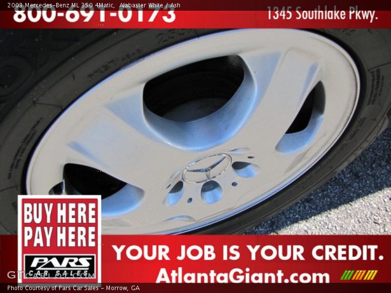 Alabaster White / Ash 2003 Mercedes-Benz ML 350 4Matic