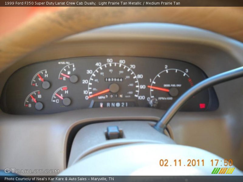 Light Prairie Tan Metallic / Medium Prairie Tan 1999 Ford F350 Super Duty Lariat Crew Cab Dually