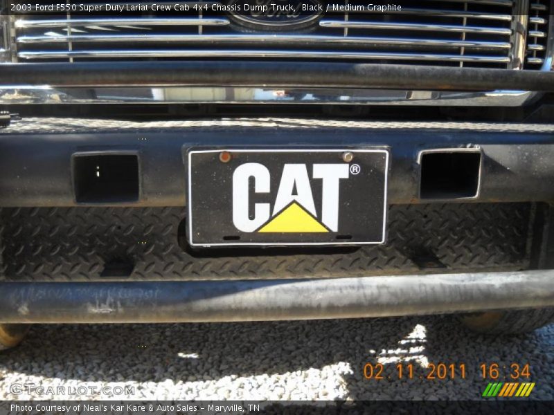 Black / Medium Graphite 2003 Ford F550 Super Duty Lariat Crew Cab 4x4 Chassis Dump Truck