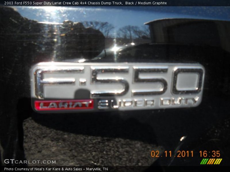  2003 F550 Super Duty Lariat Crew Cab 4x4 Chassis Dump Truck Logo