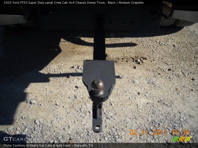 Black / Medium Graphite 2003 Ford F550 Super Duty Lariat Crew Cab 4x4 Chassis Dump Truck