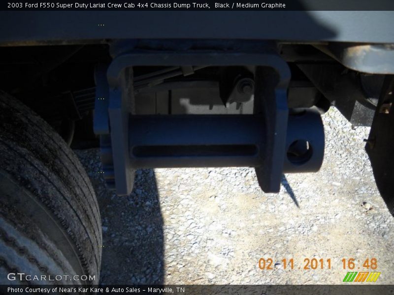 Black / Medium Graphite 2003 Ford F550 Super Duty Lariat Crew Cab 4x4 Chassis Dump Truck