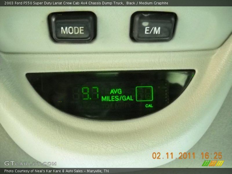 Black / Medium Graphite 2003 Ford F550 Super Duty Lariat Crew Cab 4x4 Chassis Dump Truck