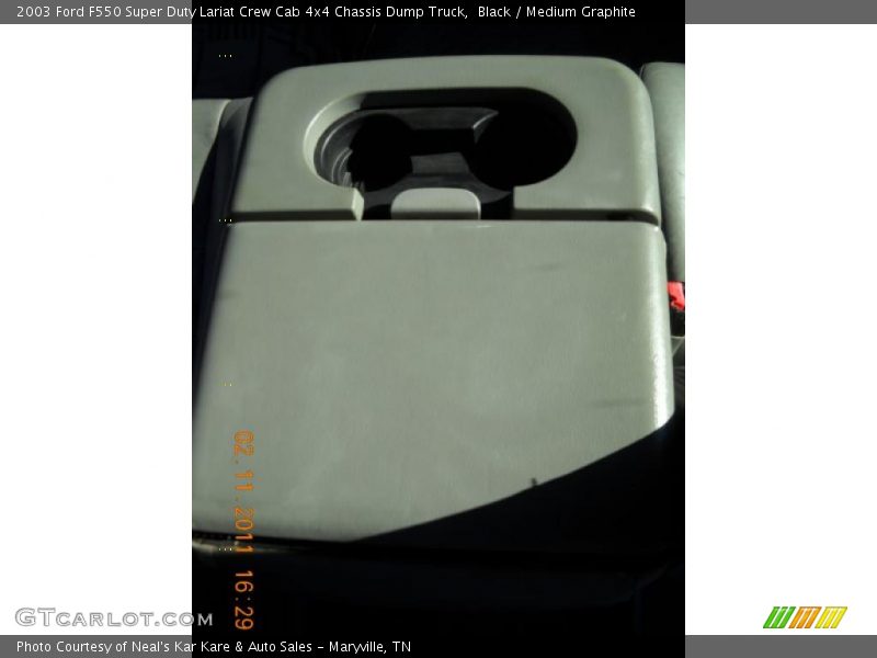 Black / Medium Graphite 2003 Ford F550 Super Duty Lariat Crew Cab 4x4 Chassis Dump Truck