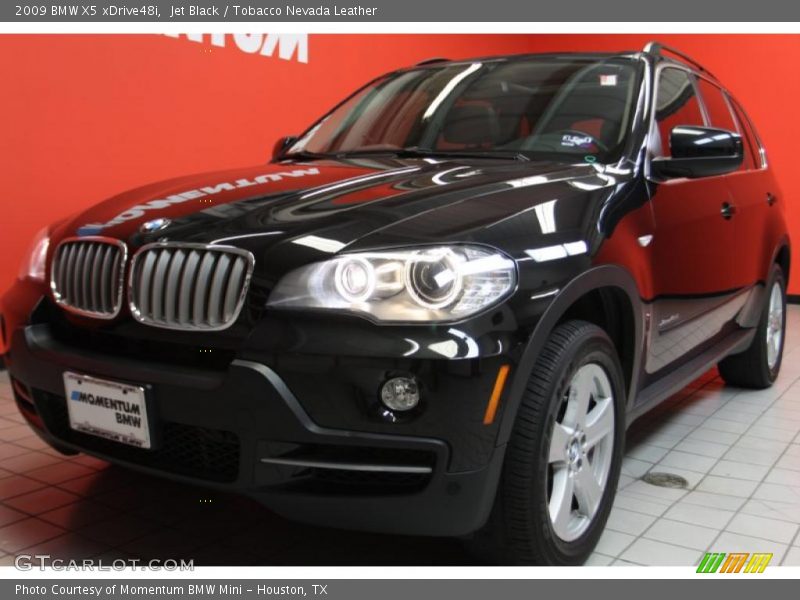 Jet Black / Tobacco Nevada Leather 2009 BMW X5 xDrive48i