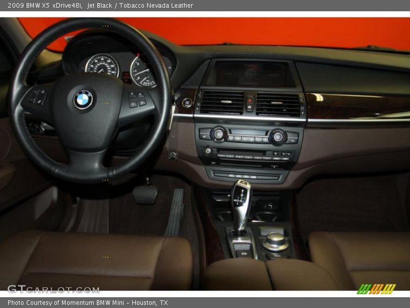 Jet Black / Tobacco Nevada Leather 2009 BMW X5 xDrive48i