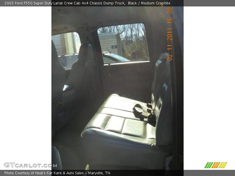 Black / Medium Graphite 2003 Ford F550 Super Duty Lariat Crew Cab 4x4 Chassis Dump Truck