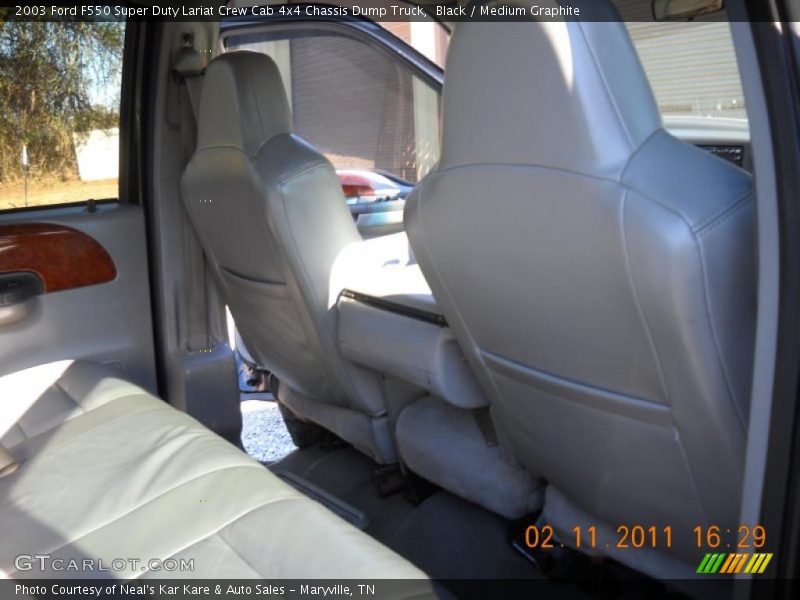 Black / Medium Graphite 2003 Ford F550 Super Duty Lariat Crew Cab 4x4 Chassis Dump Truck