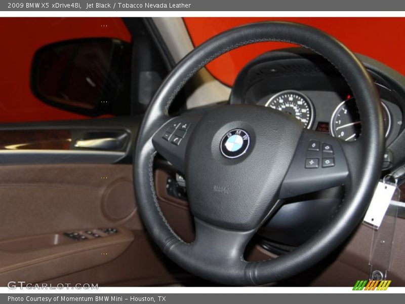 Jet Black / Tobacco Nevada Leather 2009 BMW X5 xDrive48i