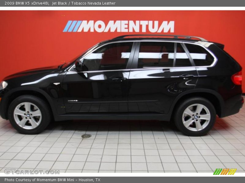 Jet Black / Tobacco Nevada Leather 2009 BMW X5 xDrive48i