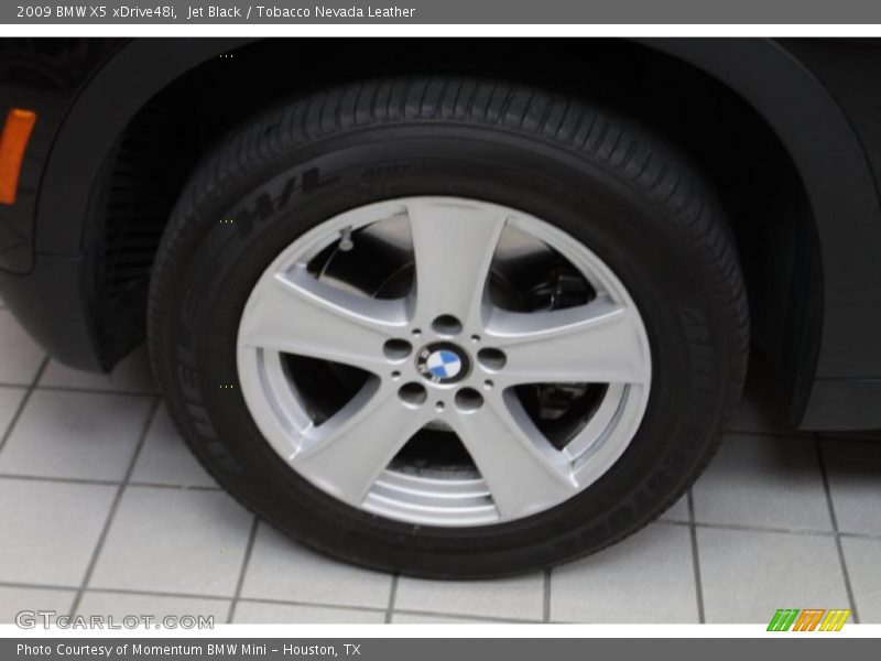 Jet Black / Tobacco Nevada Leather 2009 BMW X5 xDrive48i