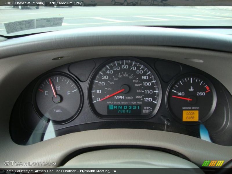 Black / Medium Gray 2003 Chevrolet Impala