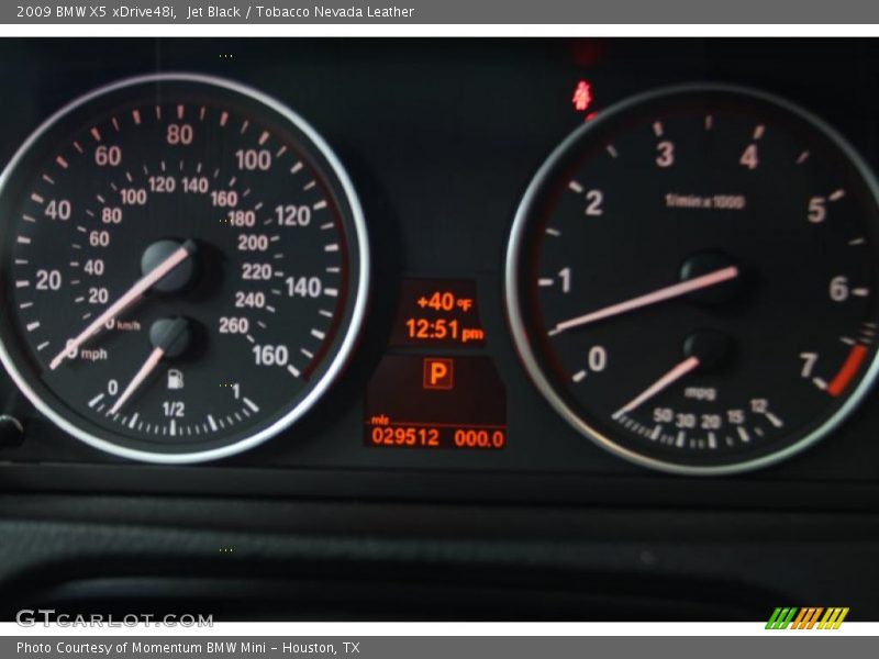 Jet Black / Tobacco Nevada Leather 2009 BMW X5 xDrive48i