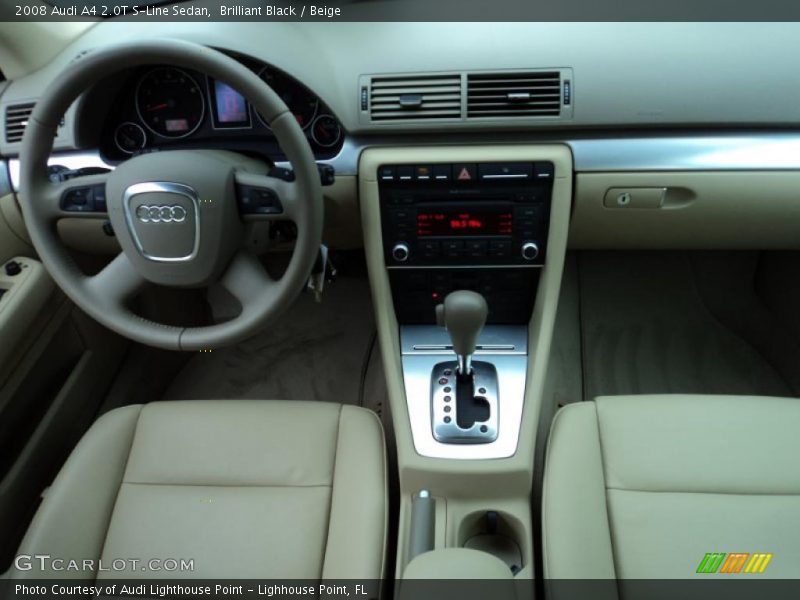 Brilliant Black / Beige 2008 Audi A4 2.0T S-Line Sedan