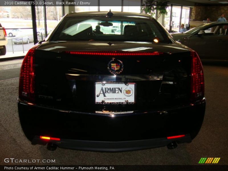 Black Raven / Ebony 2010 Cadillac CTS 3.0 Sedan