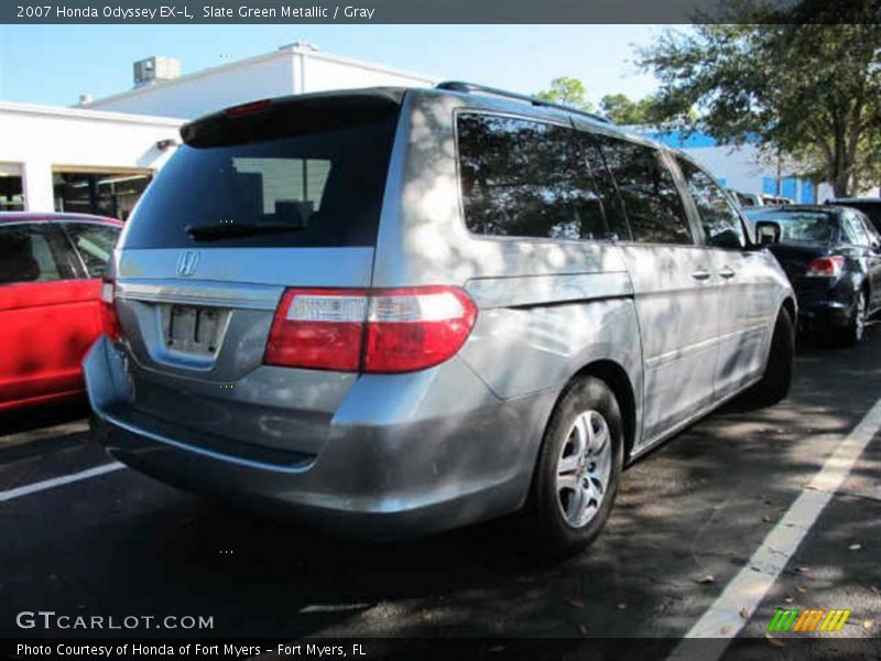 Slate Green Metallic / Gray 2007 Honda Odyssey EX-L
