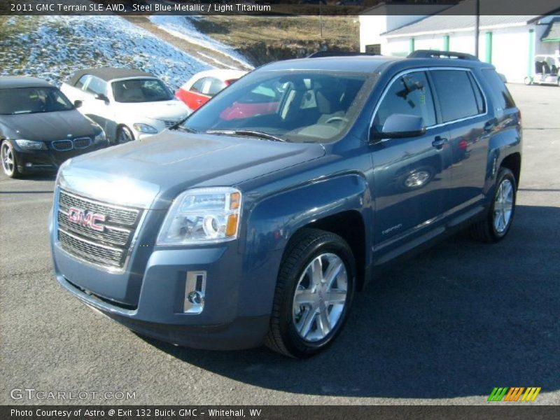 Steel Blue Metallic / Light Titanium 2011 GMC Terrain SLE AWD