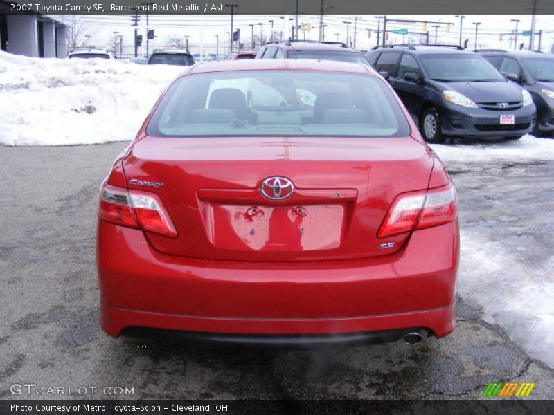 Barcelona Red Metallic / Ash 2007 Toyota Camry SE