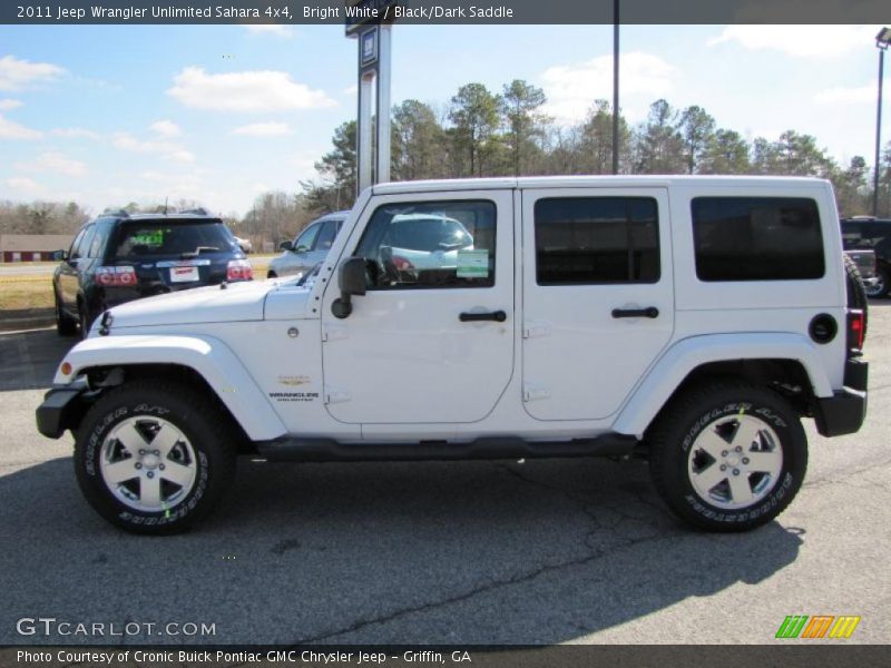 Bright White / Black/Dark Saddle 2011 Jeep Wrangler Unlimited Sahara 4x4