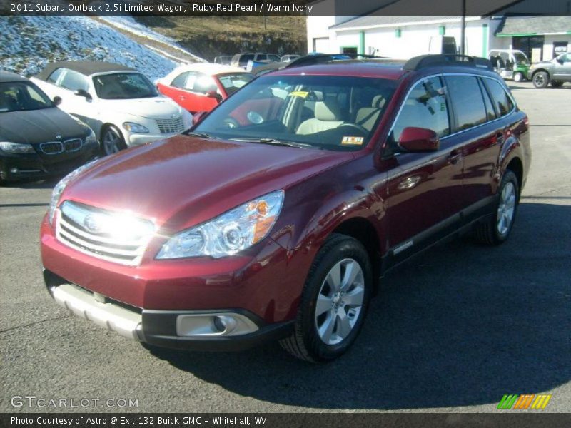 Ruby Red Pearl / Warm Ivory 2011 Subaru Outback 2.5i Limited Wagon