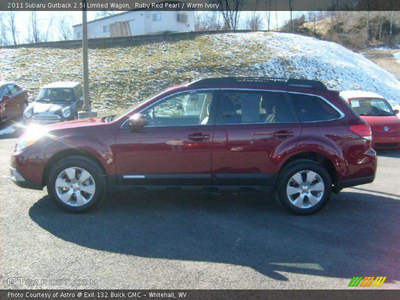 Ruby Red Pearl / Warm Ivory 2011 Subaru Outback 2.5i Limited Wagon