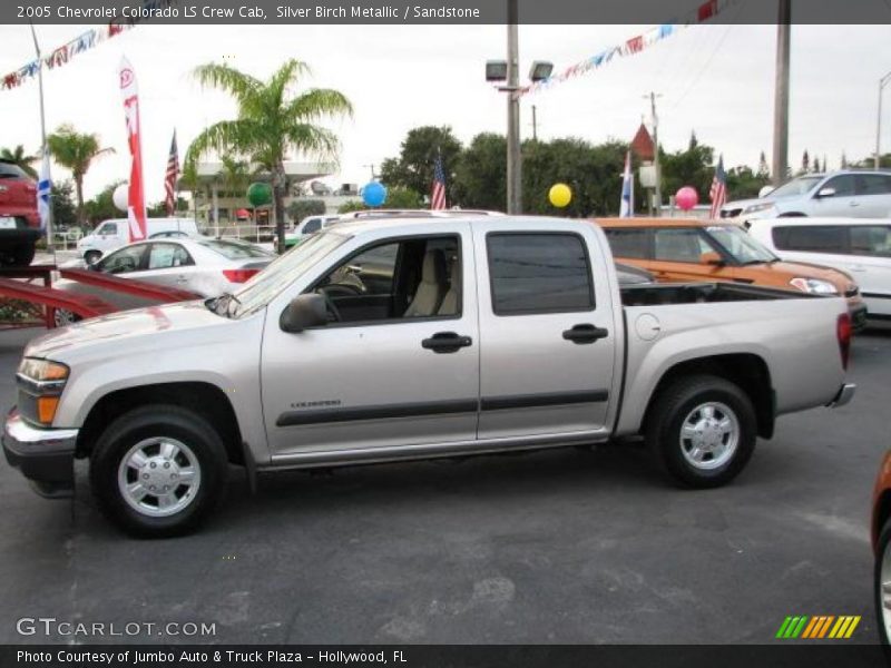Silver Birch Metallic / Sandstone 2005 Chevrolet Colorado LS Crew Cab