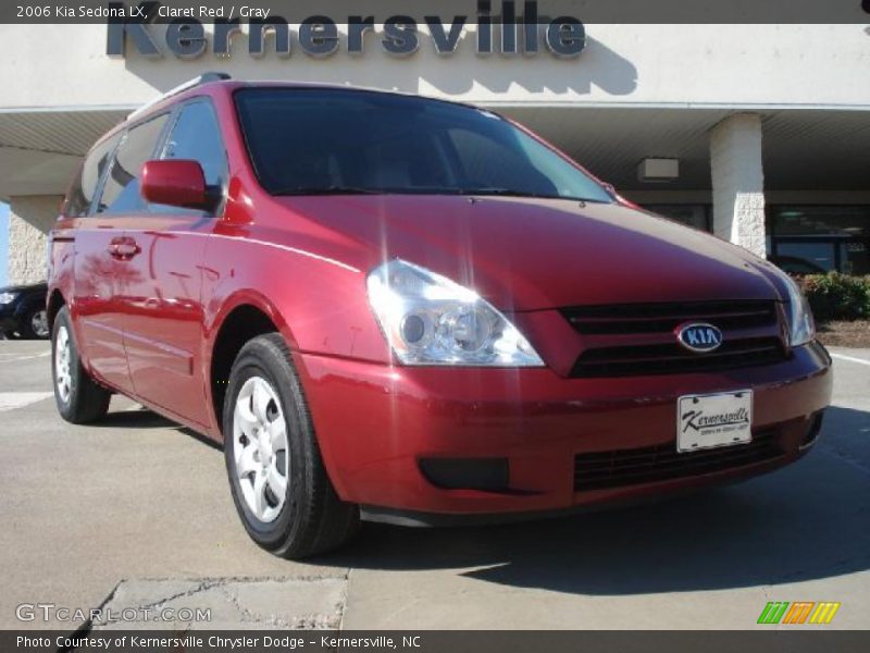 Claret Red / Gray 2006 Kia Sedona LX