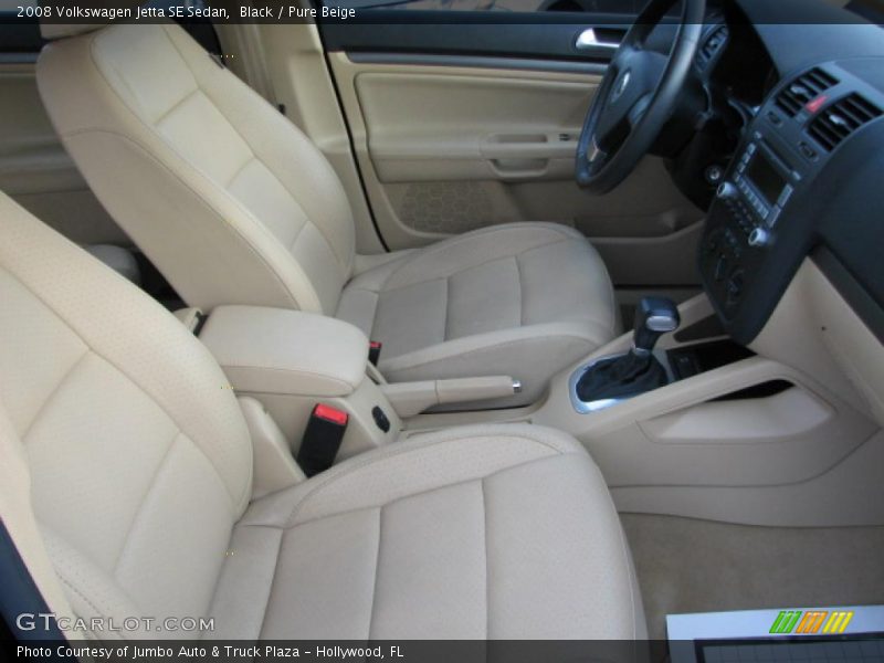 Black / Pure Beige 2008 Volkswagen Jetta SE Sedan