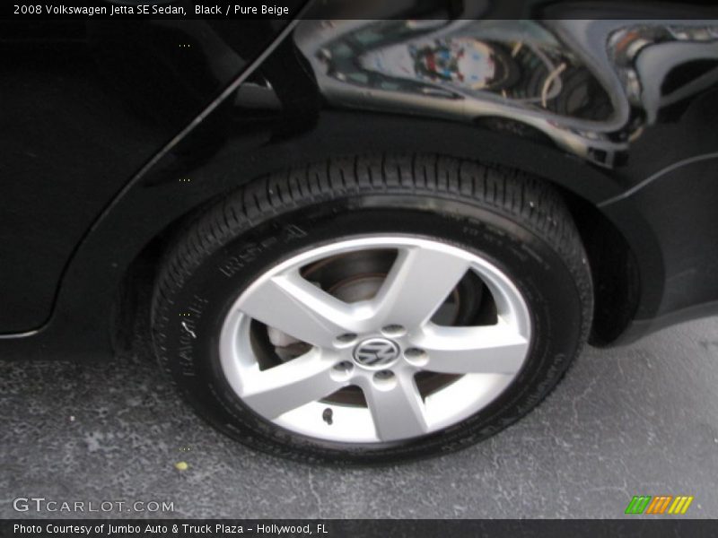 Black / Pure Beige 2008 Volkswagen Jetta SE Sedan