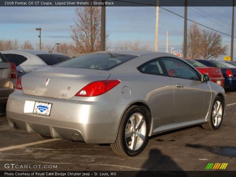 Liquid Silver Metallic / Ebony Black 2008 Pontiac G6 GT Coupe