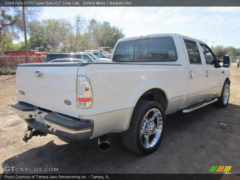 Oxford White / Medium Flint 2004 Ford F350 Super Duty XLT Crew Cab