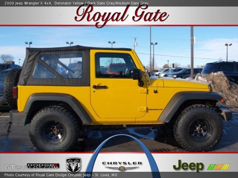 Detonator Yellow / Dark Slate Gray/Medium Slate Gray 2009 Jeep Wrangler X 4x4