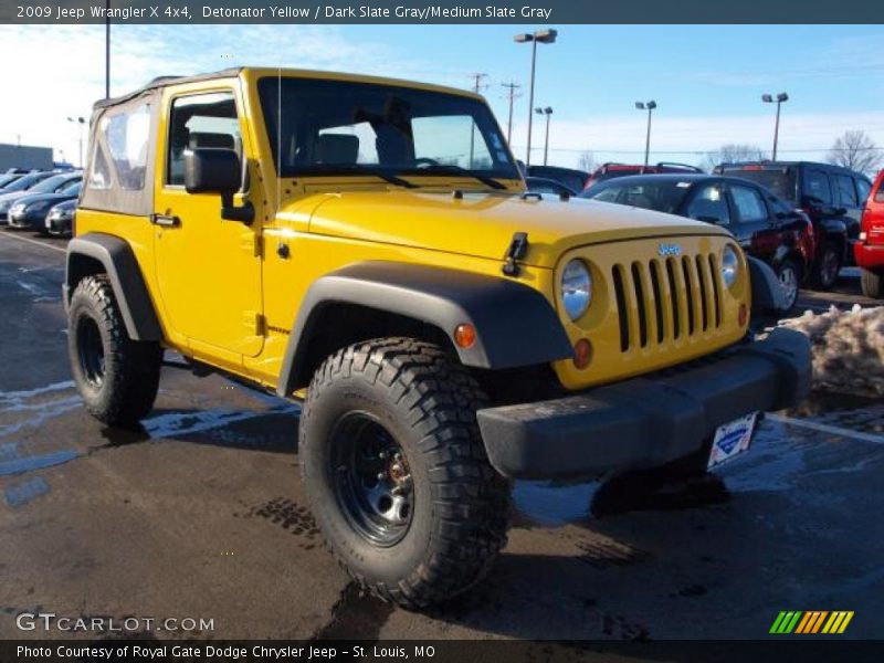 Detonator Yellow / Dark Slate Gray/Medium Slate Gray 2009 Jeep Wrangler X 4x4