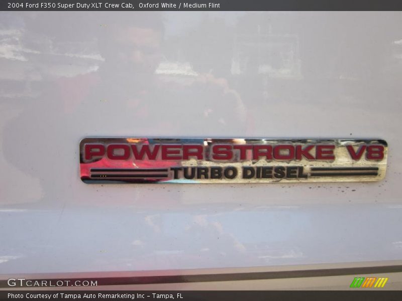 Oxford White / Medium Flint 2004 Ford F350 Super Duty XLT Crew Cab
