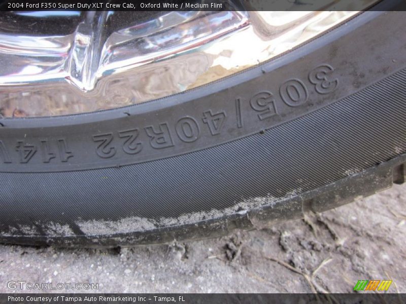 Oxford White / Medium Flint 2004 Ford F350 Super Duty XLT Crew Cab