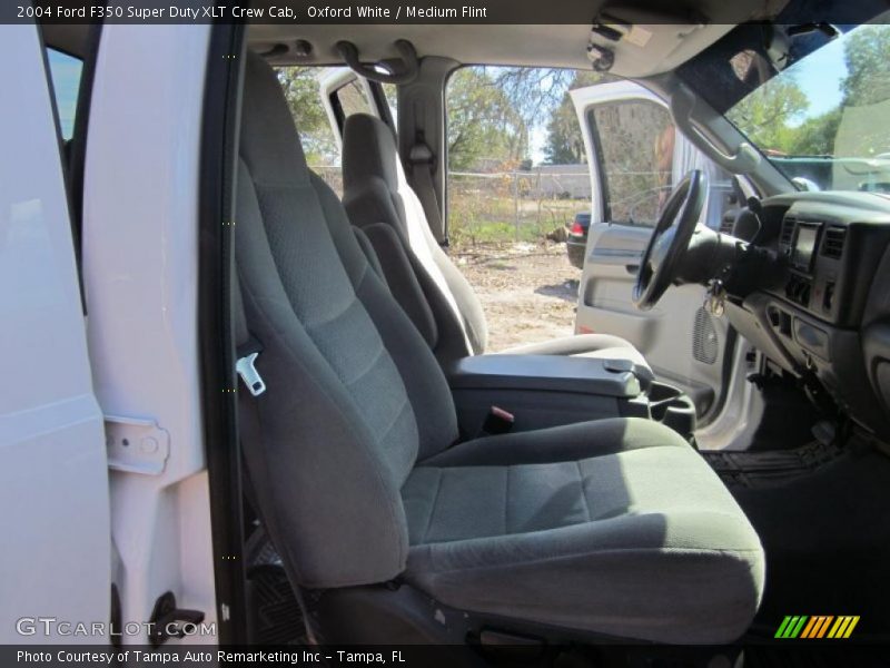 Oxford White / Medium Flint 2004 Ford F350 Super Duty XLT Crew Cab