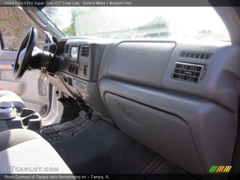 Oxford White / Medium Flint 2004 Ford F350 Super Duty XLT Crew Cab
