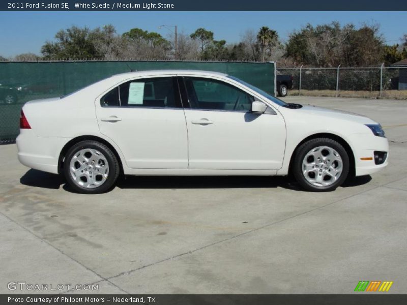 White Suede / Medium Light Stone 2011 Ford Fusion SE