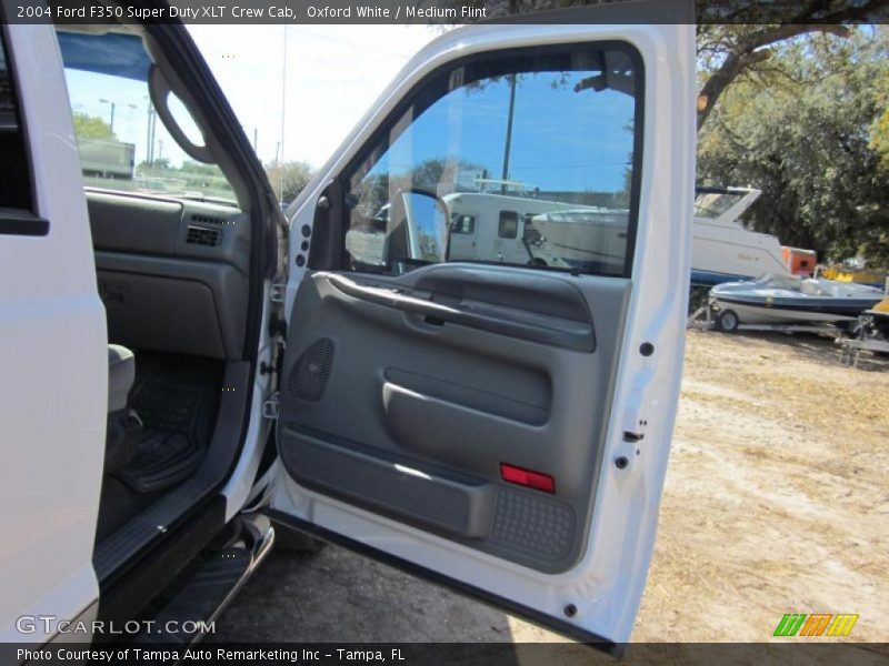 Oxford White / Medium Flint 2004 Ford F350 Super Duty XLT Crew Cab