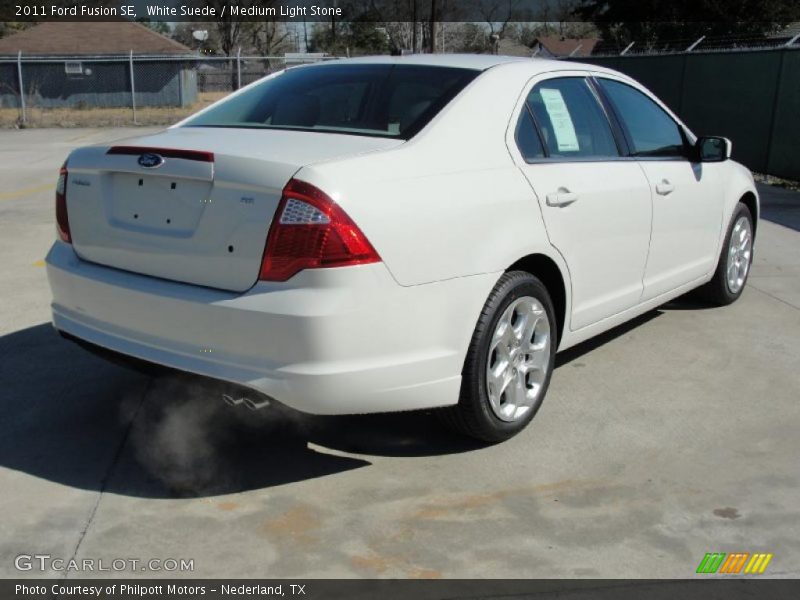 White Suede / Medium Light Stone 2011 Ford Fusion SE