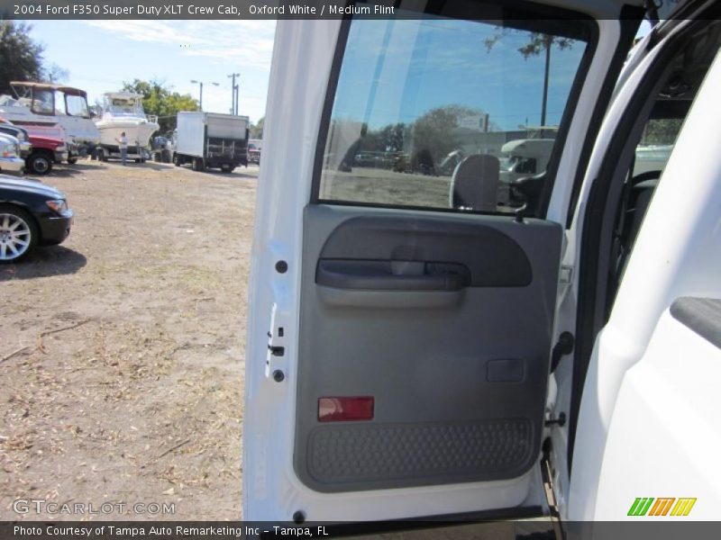 Oxford White / Medium Flint 2004 Ford F350 Super Duty XLT Crew Cab