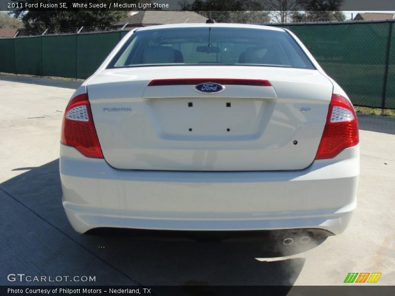 White Suede / Medium Light Stone 2011 Ford Fusion SE