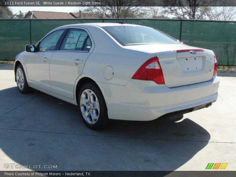 White Suede / Medium Light Stone 2011 Ford Fusion SE